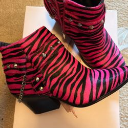Jessica Simpson Boots Suede Animal 9
