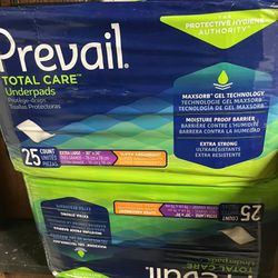 Prevail Heavy Absorbency Underpads 9 Packs Of 25 