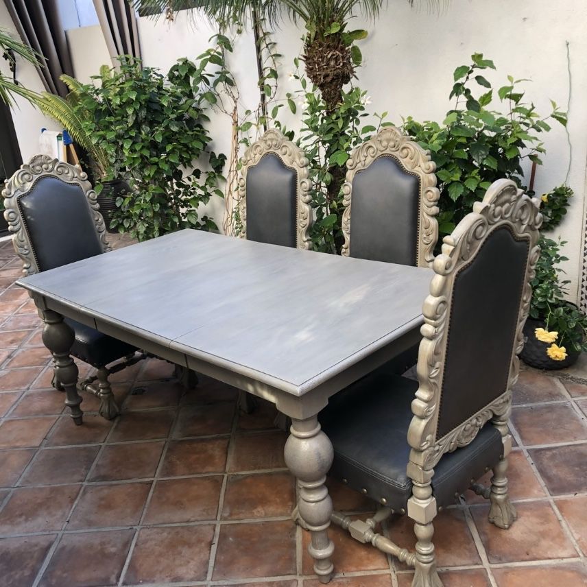 Restoration Hardware Table And Custom Spanish Chairs