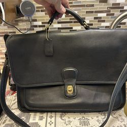 Vintage Coach Metropolitan Briefcase  # 5180 in glove-tanned black lux leather