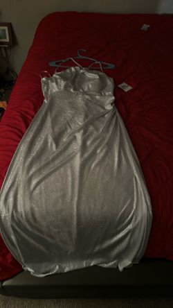 Prom or wedding silver dress