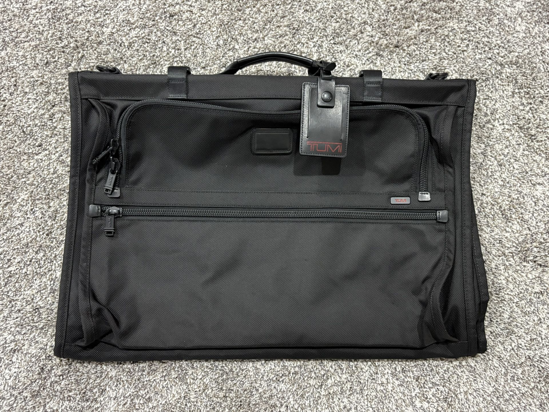 TUMI ‘Alpha’ Black Nylon Tri-Fold Carry-On Garment Bag - 22133DH