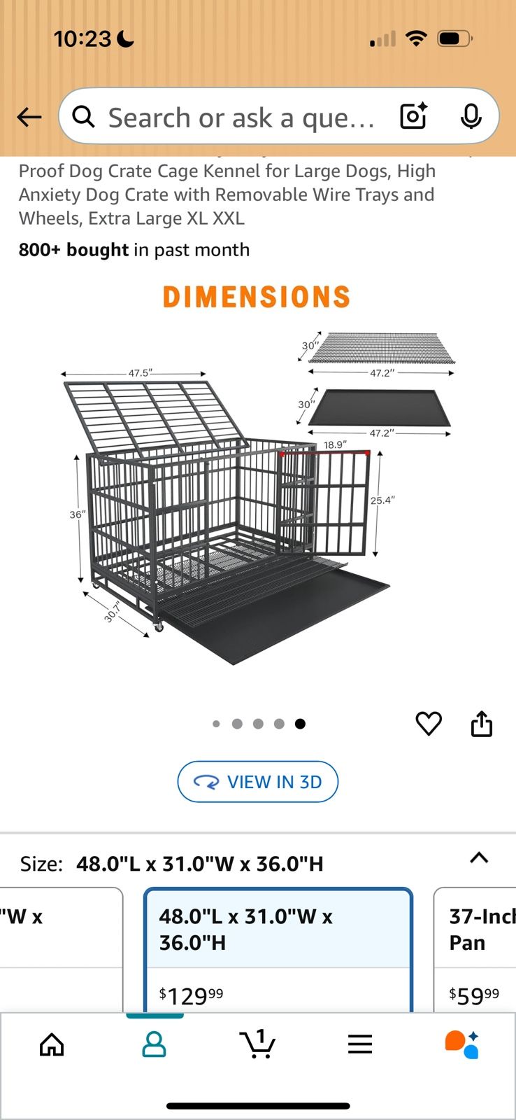 Dog crate brand new, never used! Can deliver near Torrance!