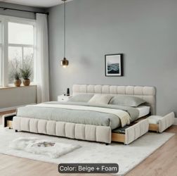 King size frame with storage