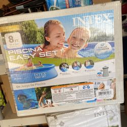 INTEX 8ft x 24in EASY SET POOL (WITH FILTER PUMP)