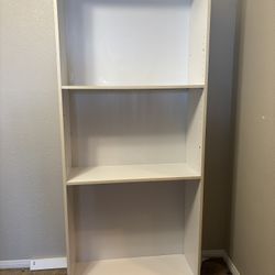 White bookshelf
