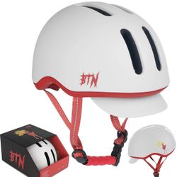 BTN Skateboard & Bike Helmet: Bicycle, BMX, Skate & Scooter Helmets with Free Removable Visor, Protective Gear