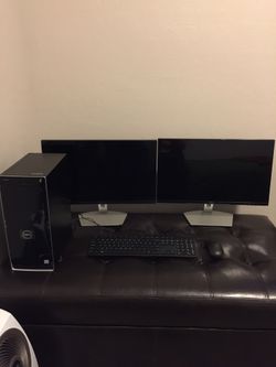 DELL COMPUTER W/DUAL IPS HD 1080P MONITORS