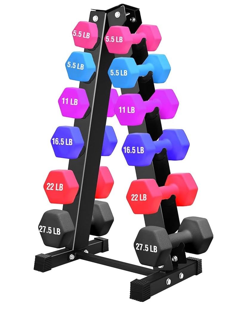 Jeeone 6-Tier A-Frame Dumbbell Rack Stand