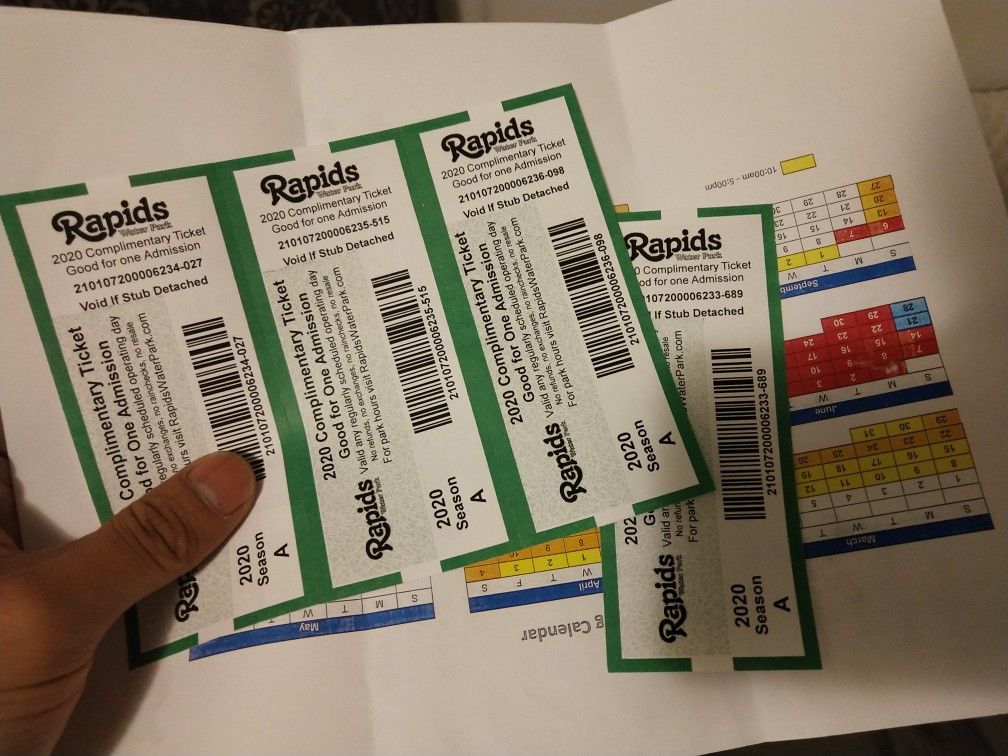 rapids water park tickets