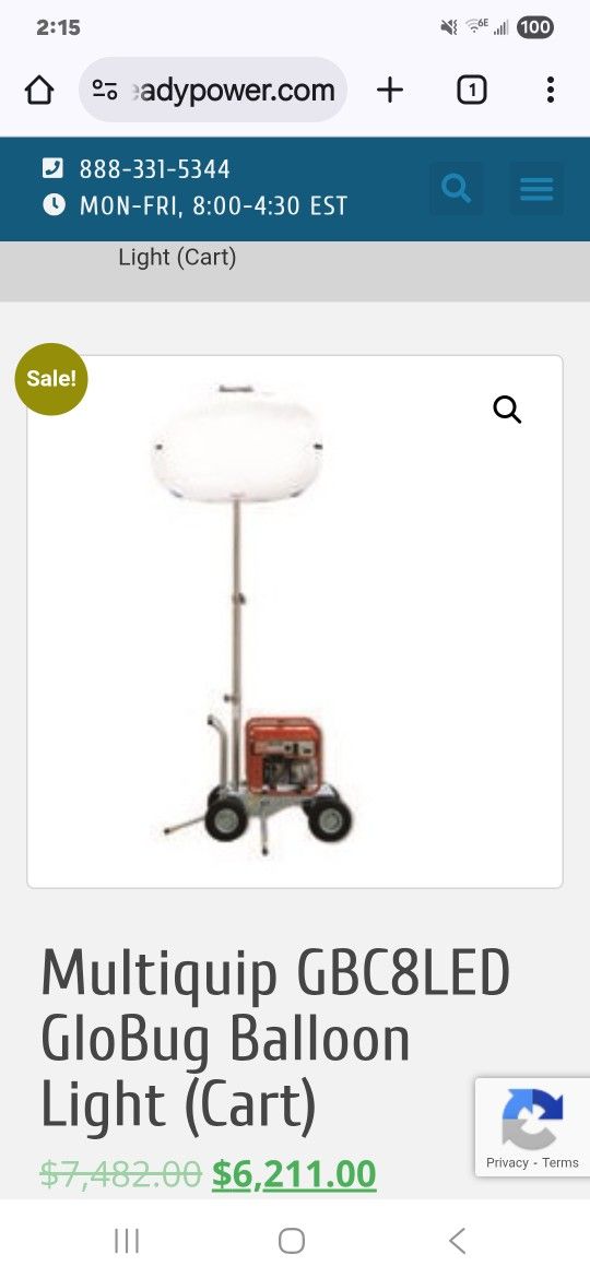Multiquip Glo Bug Light