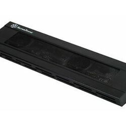 SilverStone NB02B Aluminum Notebook Docking Station w/Cooling Fan (Black) NEW

