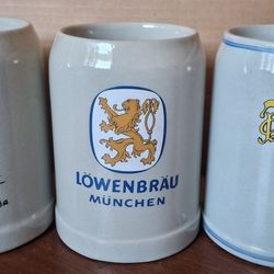 Beer STEINS / 3 VINTAGE GERMAN BEER STEINS