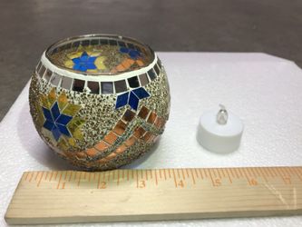 Hand Made Mosaic Glass Jar