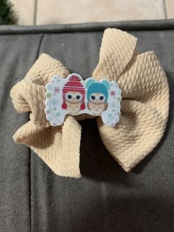 Owl holiday bow