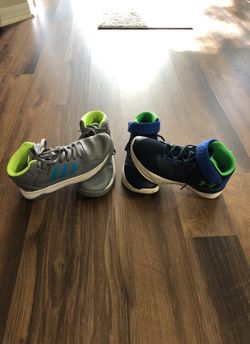 2 pair Boy Youth size 7 adidas and under armor