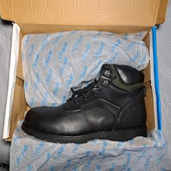 Black Leather Surefit Work Boot Size 14 WW