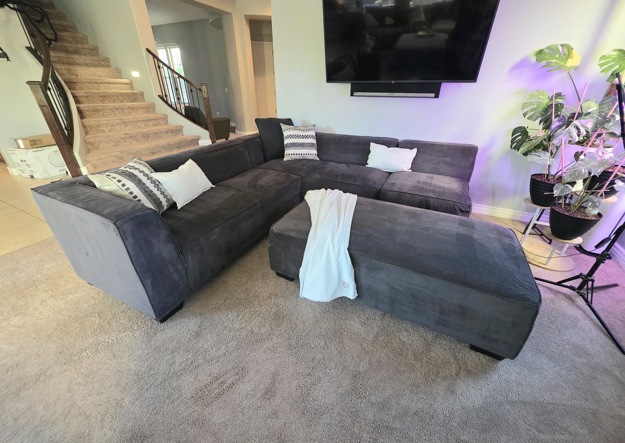 Zara Dark Gray Sectional Couch Fully Modular