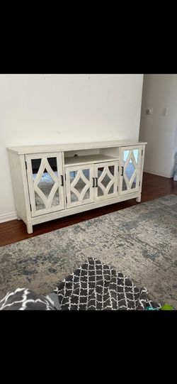 TV stand with mirrors
