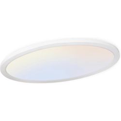 32 Inch Oval LED Flat Panel Light, White, 38W, 3800lm, 3000K/4000K/5000K CCT Selectable, 120°Beam Angle #1121