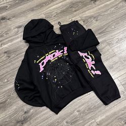 Black “PINK” Spider Set