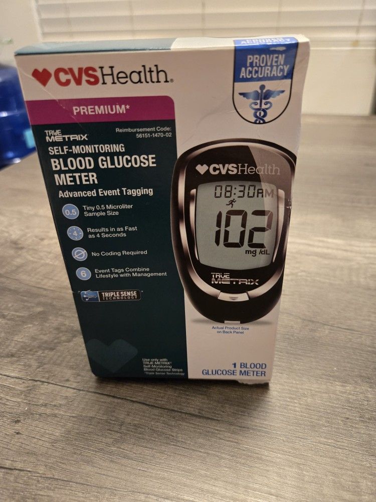 CVS Health Premium True Metrix Self Monitoring Blood Glucose Meter- EXP 10/13/29