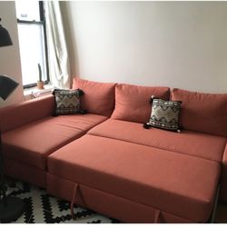 Orange Sleeper(bed) Sofa Sectional with Storage