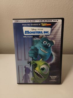 Monsters, Inc. (DVD, 2002, 2-Disc Set, Collectors Edition) Disney- Good Cond.