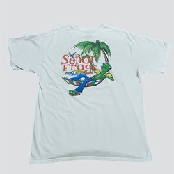 Señor Frogs Vallarta México beach vacation vintage white 2000’s T shirt size XL