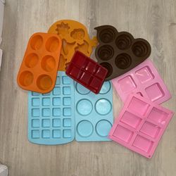 Colorful Silicone Molds Bundle – Baking, Candy, Soap & Crafts