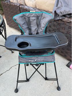 Baby Delight Go with Me Uplift Deluxe Portable High Chair, Indoor and Outdoor Slate Grey