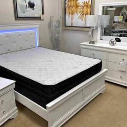 New 4pc Bedroom Set In Box 📦 Buy Now Pay Later $39 Down No Credit Needed 