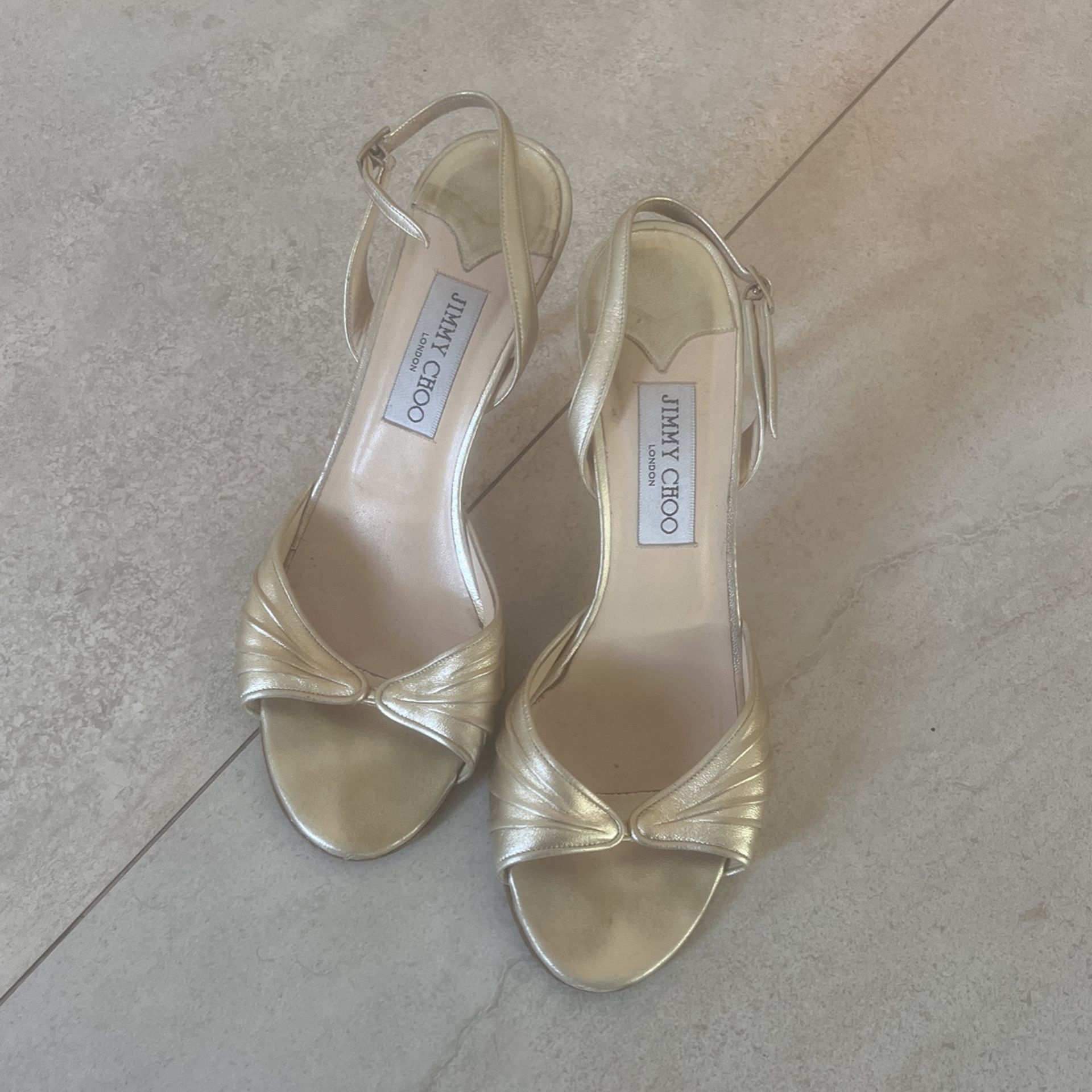 Jimmy Choo Gold Sandals Size 8