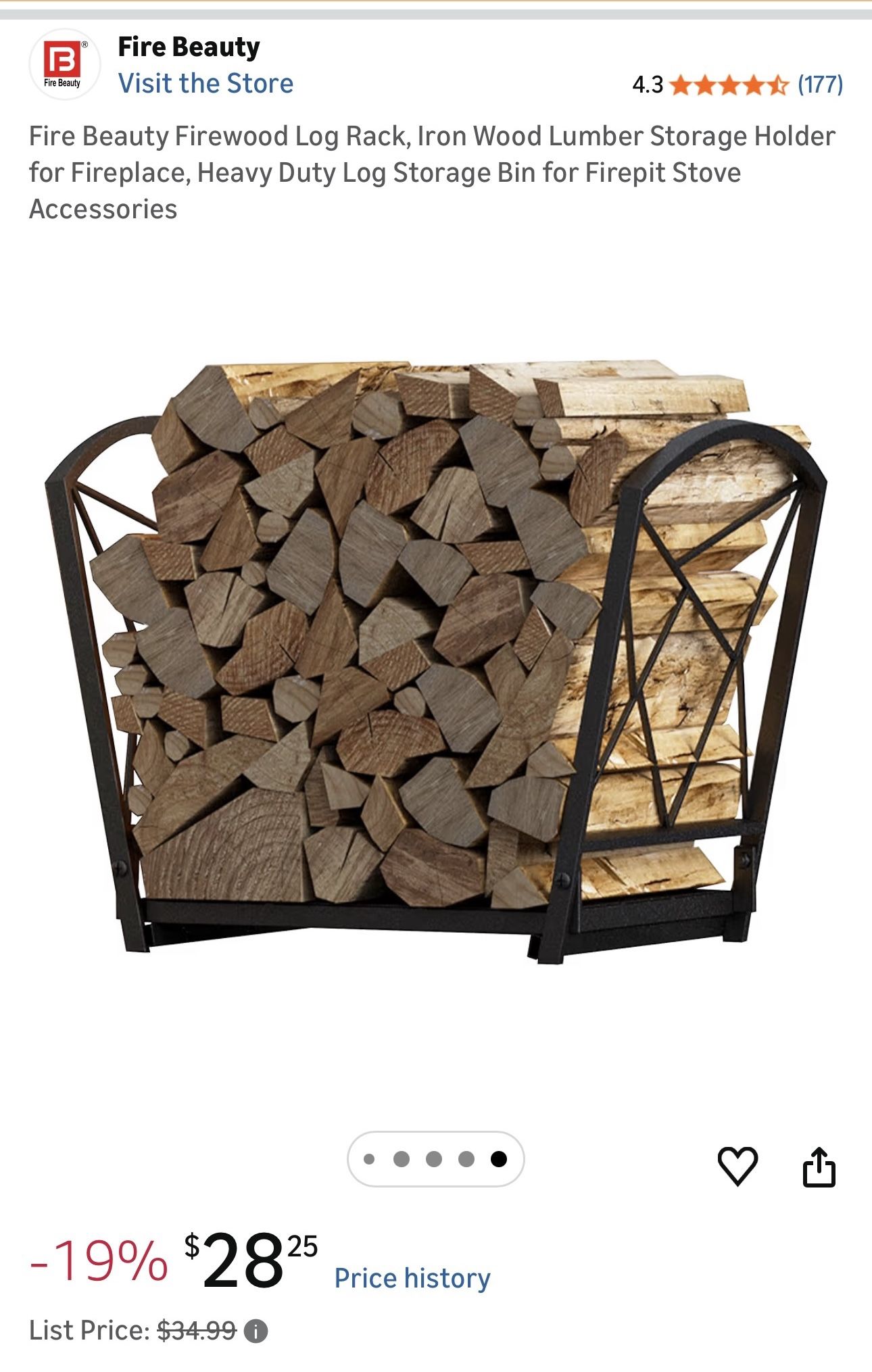 Firewood log rack