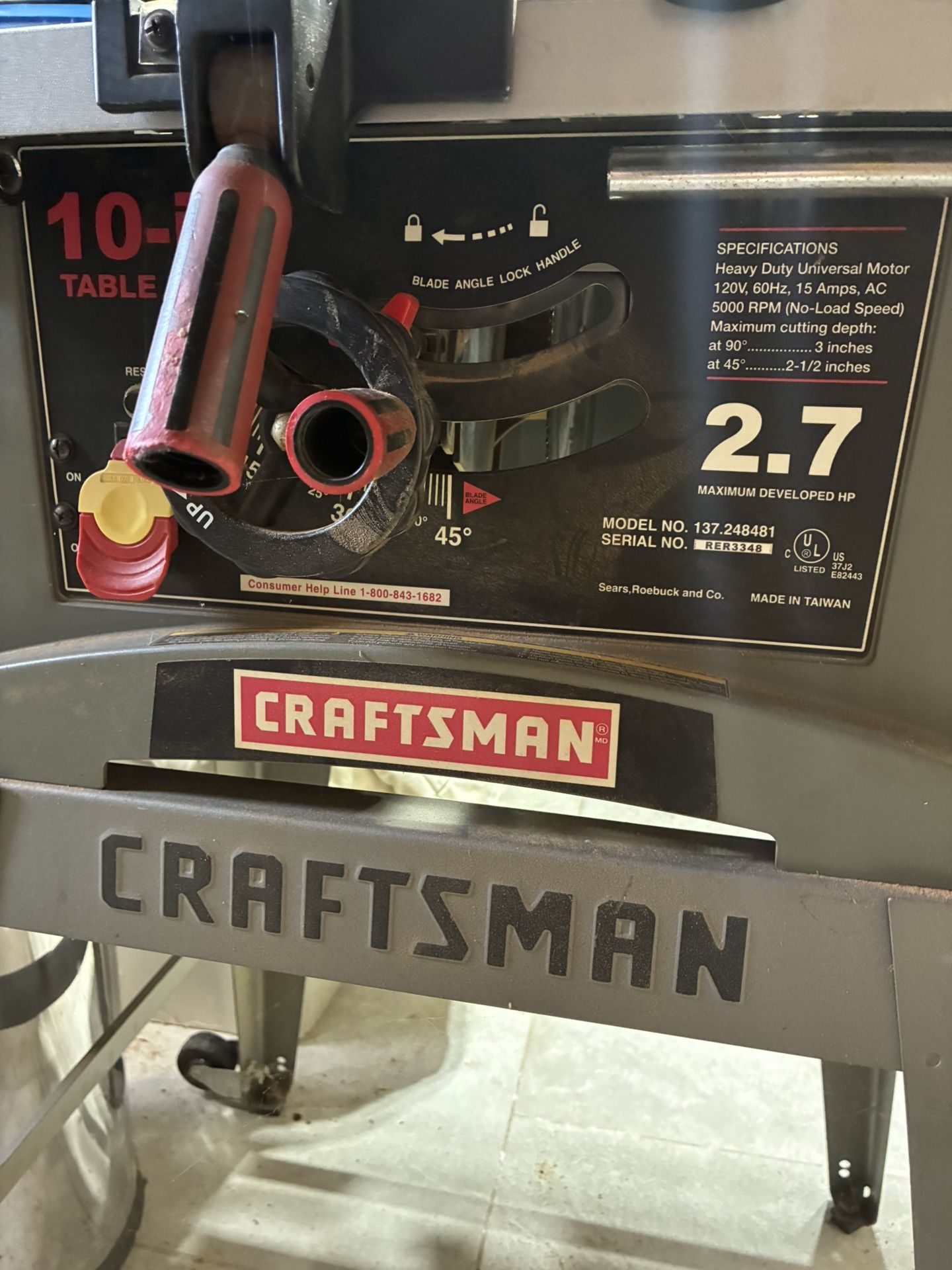 Craftsman Table Saw