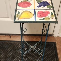 decorative wrought iron side table