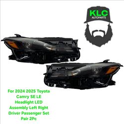 For 2024 2025 Toyota Camry SE LE Headlight LED Assembly Left Right Driver Passenger Set Pair 2Pc