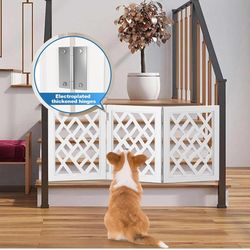 Cut-Out Design 16" Short Dog Gate – White