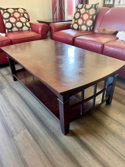 Two Solid Cherry Wood Coffee Tables