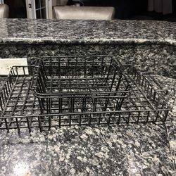 Black Metal Wire Storage Baskets