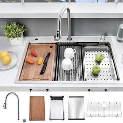 New stainless steel kitchen sink