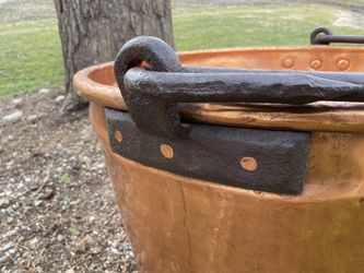 Antique copper kettle beautiful original condition !