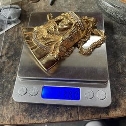 Jesus piece with rope chain   