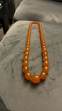 Amber Graduated Bead Necklace