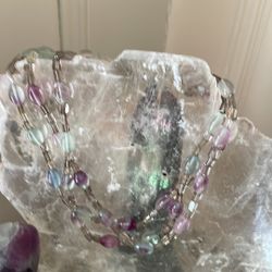 Beautiful Fluoride Choker With Silver Clasp