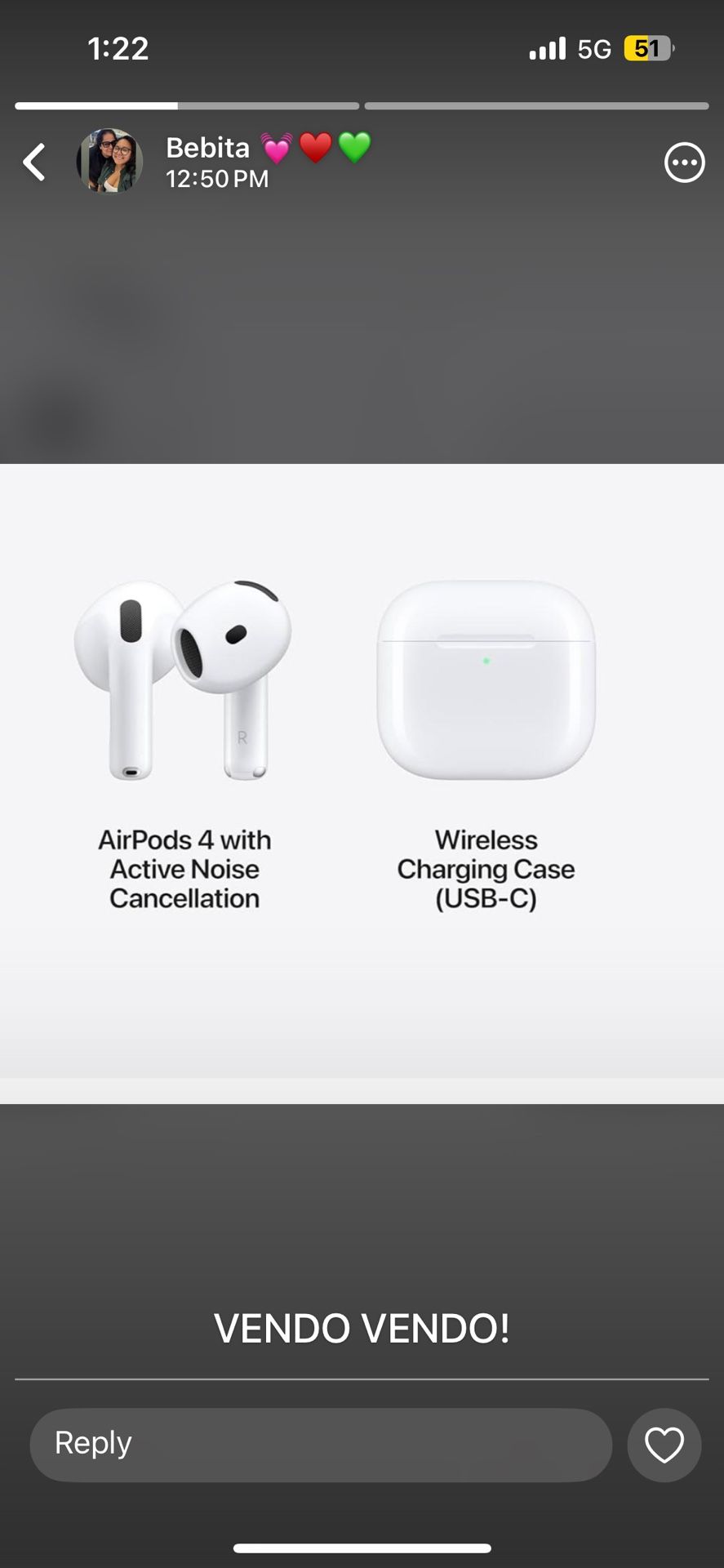 New Unopened AirPods 4 . Noise Cancellation