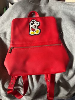 Disney Store Mickey Mouse Red Fashion Backpack Purse Tote