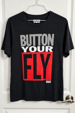 Levi's "Button Your Fly" Navy Blue Graphic T-Shirt