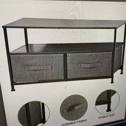 2 Fabric Drawer Tv Stand 