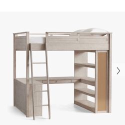 Pottery Barn Loft Bed And Desk Storage 